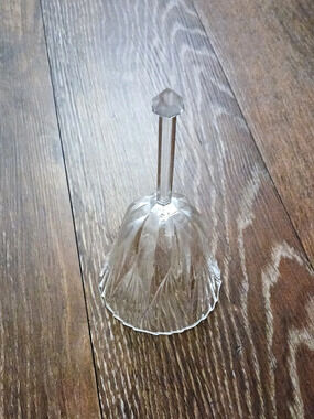 Vintage Clear Glass Dinner Bell